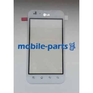 Сенсорный экран (тачскрин) для LG P970 Optimus Black белый оригинал