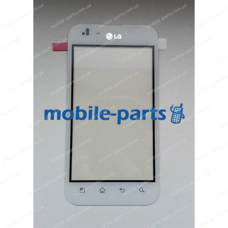 Сенсорный экран (тачскрин) для LG P970 Optimus Black белый оригинал