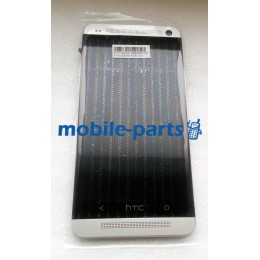 Дисплей в сборе с сенсорным экраном для HTC One 801e серебро оригинал
