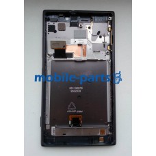 Дисплей с передней панелью и тачскрином для Nokia Lumia 925 черный оригинал