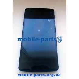 Дисплей в сборе с сенсорным стеклом (тачскрином) LG Google Nexus 5 D821, D820 черный матовый оригинал
