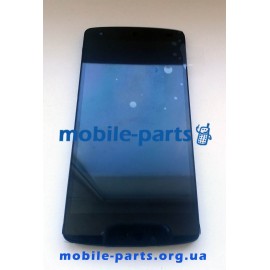 Дисплей в сборе с сенсорным стеклом (тачскрином) LG Google Nexus 5 D821, D820 черный матовый оригинал