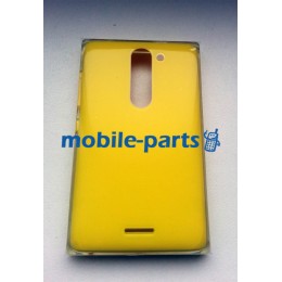 Задняя крышка для Nokia Asha 502 желтая оригинал