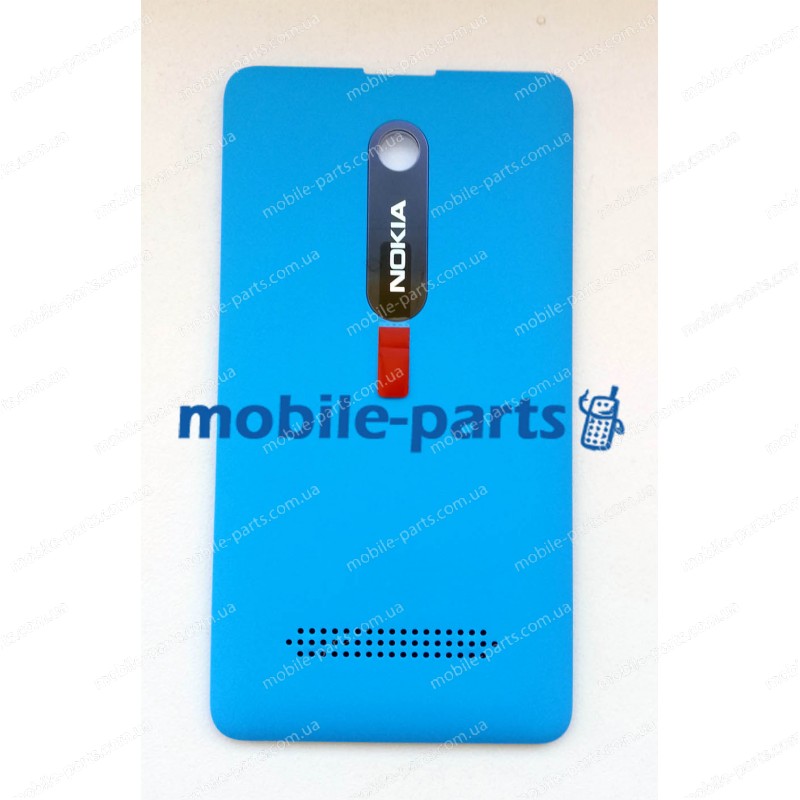 Задняя крышка для Nokia Asha 210 Dual SIM голубая оригинал