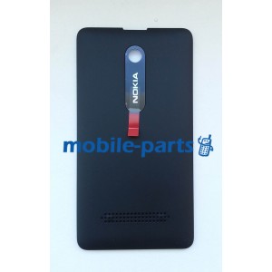 Задняя крышка для Nokia Asha 210 Dual SIM черная оригинал