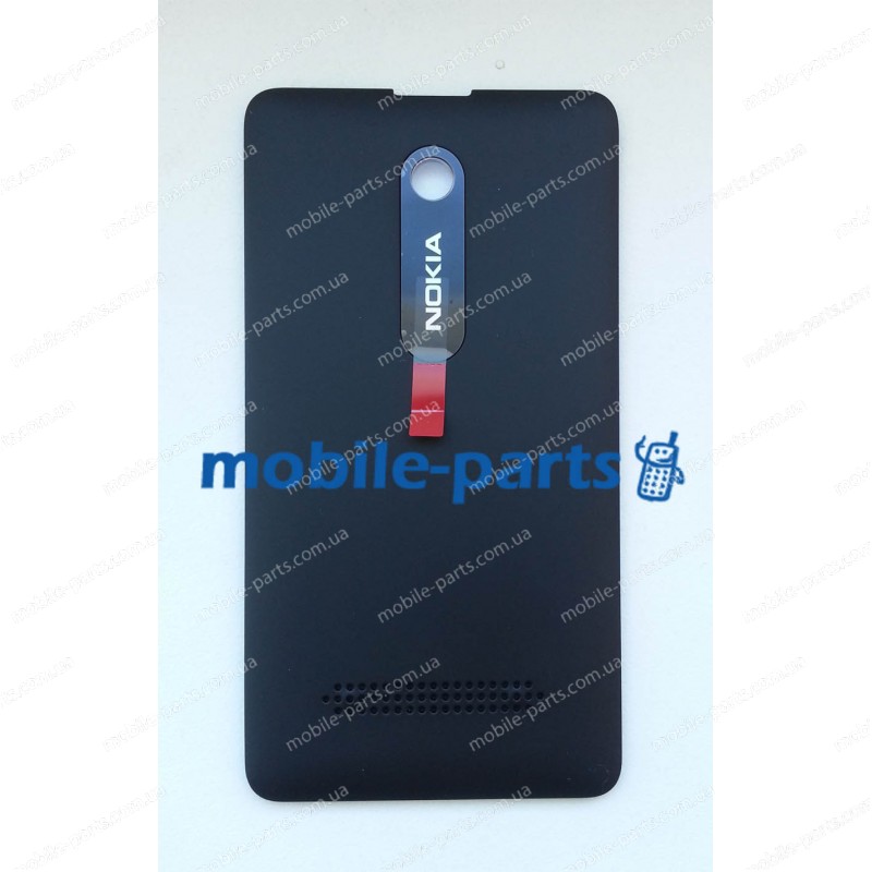 Задняя крышка для Nokia Asha 210 Dual SIM черная оригинал