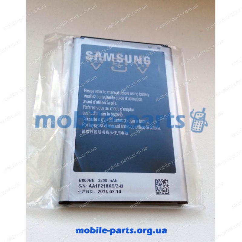 Оригинальный аккумулятор B800BE для Samsung Galaxy Note 3 N900, N9000