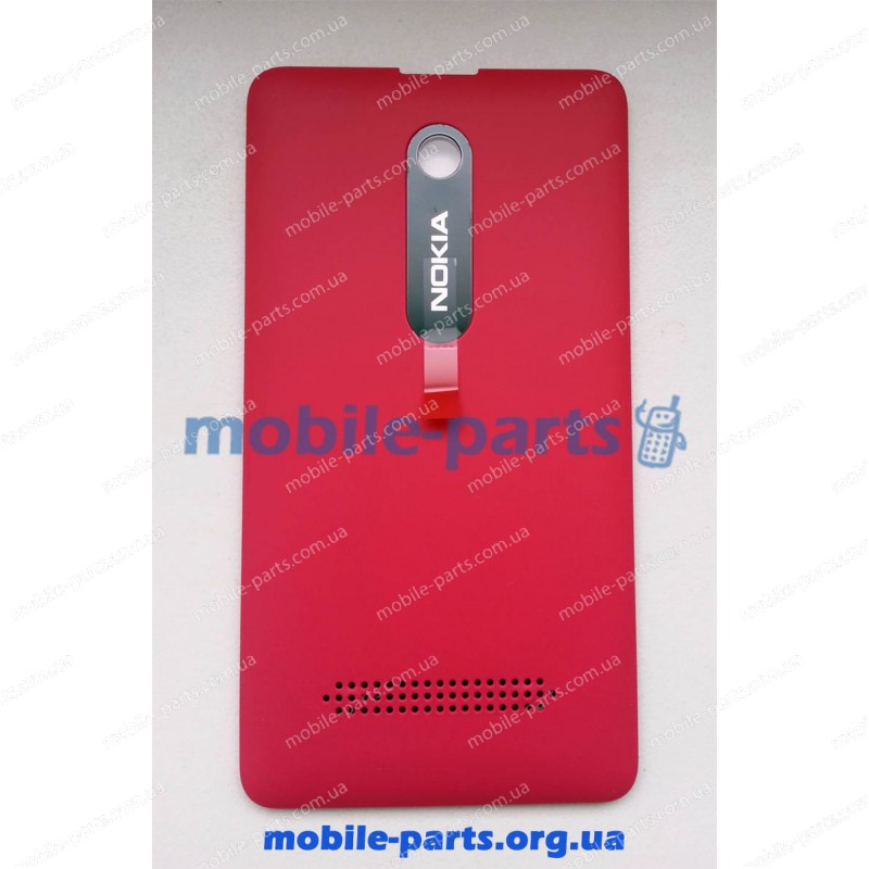 Задняя крышка для Nokia Asha 210 Dual SIM красная оригинал