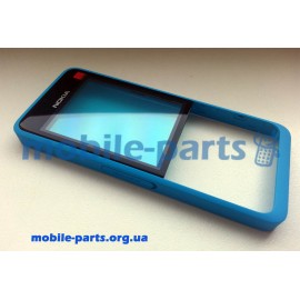 Передня панель для Nokia 301 голубая оригинальная