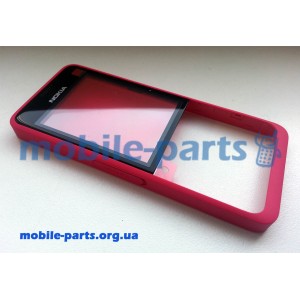 Передня панель для Nokia 301 красная оригинальная