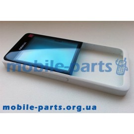 Передня панель для Nokia 301 белая оригинальная