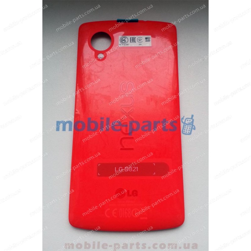 Задняя крышка для LG Google Nexus 5 D820, D821 красная оригинал Б.У.