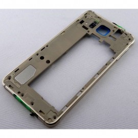 Средняя часть корпуса (алюминиевая рамка) в сборе с кнопками громкости и кнопкой включения для Samsung G850F Galaxy Alpha Gold