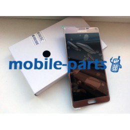 Дисплей в сборе с тачскрином  для Samsung N910H Galaxy Note 4 золотой оригинал