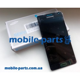 Дисплейный модуль (сборка дисплея и тачскрина) для Samsung SM-A500 Galaxy A5 Duos черный оригинал