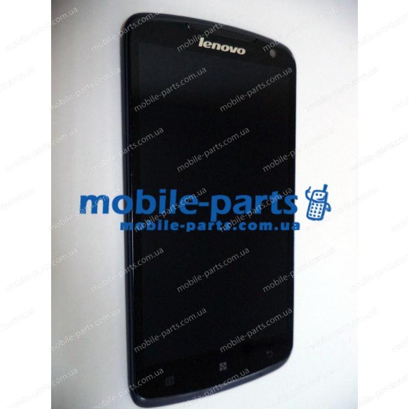 Дисплей с передней панелью и тачскрином для Lenovo S920 черный оригинал