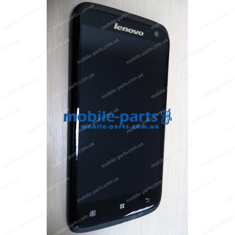 Дисплей с передней панелью и тачскрином для Lenovo S820 черный оригинал