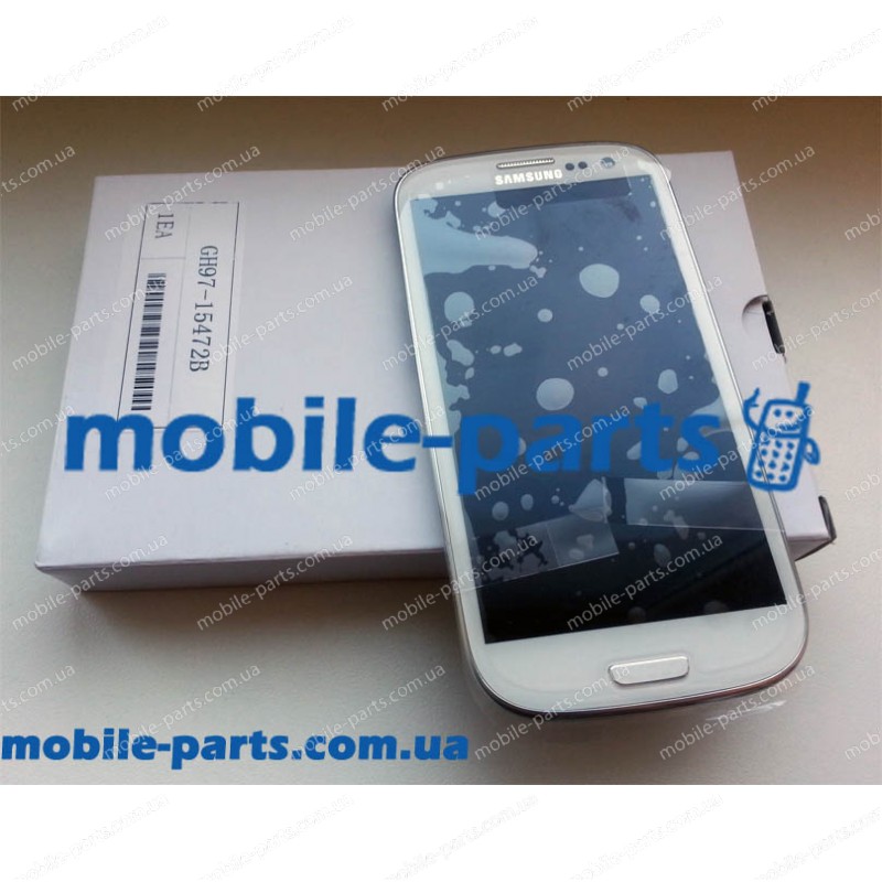 Дисплей в сборе с сенсорм (тачскрином) для Samsung I9300i Galaxy S3 Neo Duos белый оригнал