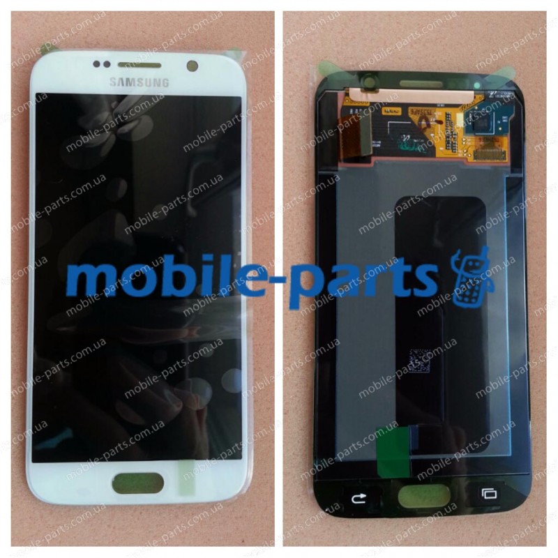 Дисплей в сборе с сенсорным экраном(тачскрином) для Samsung G920 Galaxy S6 White Pearl оригинал