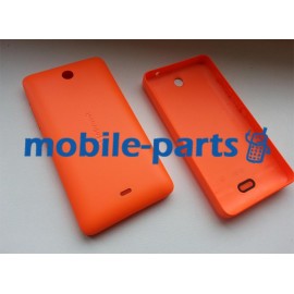 Задняя крышка для Microsoft Lumia 430 Dual Sim оранжевая матовая оригинал
