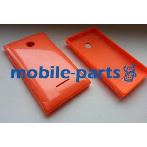 Задняя крышка для Microsoft Lumia 532 Dual Sim оранжевая глянцевая оригинал
