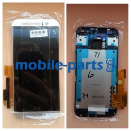 Дисплей с передней панелью и сенсором(тачскрином) для HTC One M9 Gold on Silver оригинал