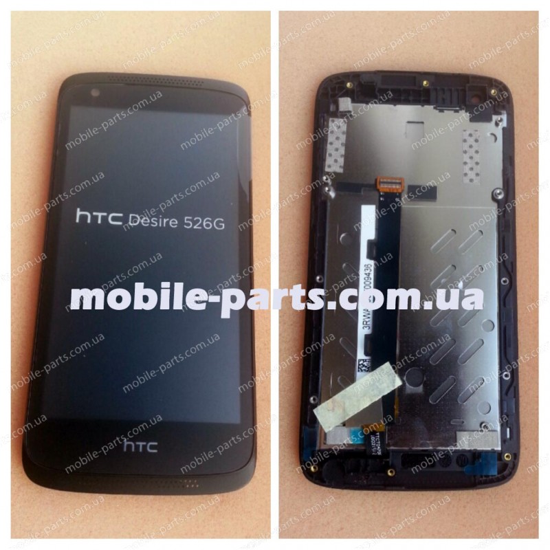 Дисплей в сборе с передней панелью и сенсором(тачскрином) для HTC Desire 526G Dual Sim Black оригнал