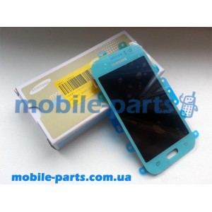Дисплей (lcd) в сборе с сенсорным стеклом (тачскрином) для Samsung J110H Galaxy J1 Ace Blue оригинал