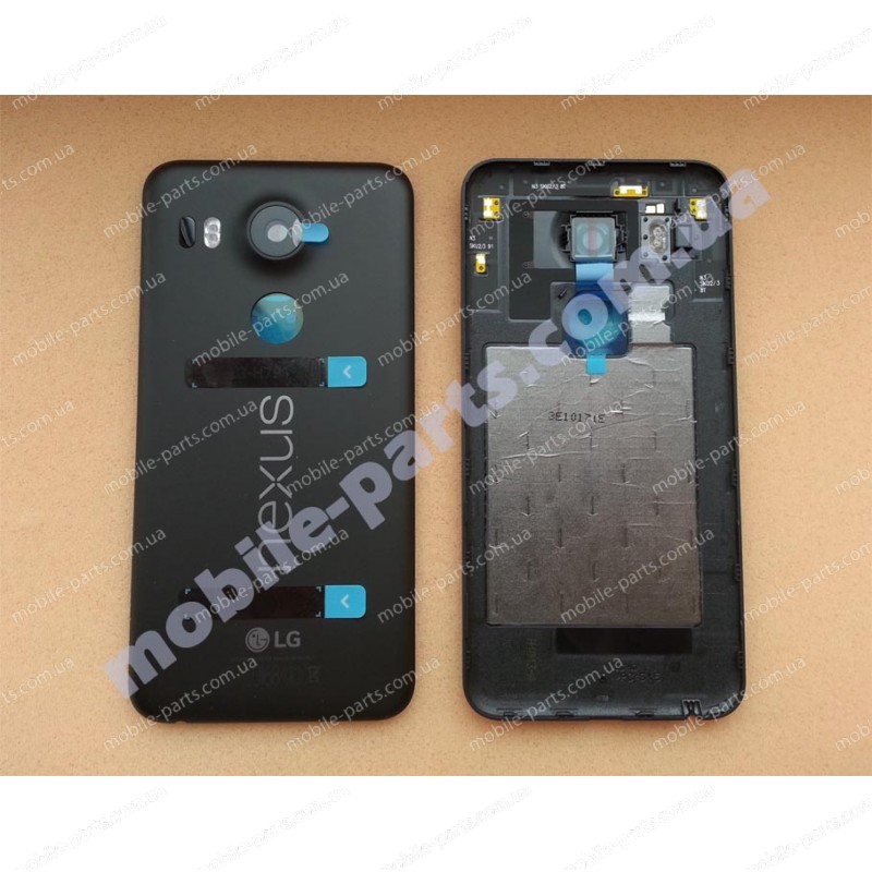 Задняя крышка в сборе со стеклом камеры и антеннами для LG Nexus 5X H791 Black оригинал