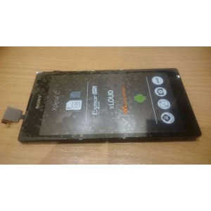 Дисплей (lcd) в сборе с сенсорным стеклом (тачскрином) для Sony Xperia C C2305 Black оригинал