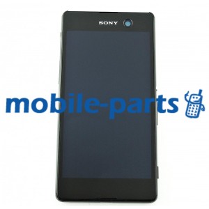 Дисплей в сборе с передней панелью, сенсором и боковыми кнопками для Sony Xperia M5 Dual E5633, Xperia M5 E5653, Xperia E5603 Black оригинал