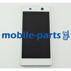 Дисплей в сборе с передней панелью, сенсором и боковыми кнопками для Sony Xperia M5 Dual E5633, Xperia M5 E5653, Xperia E5603 White оригинал