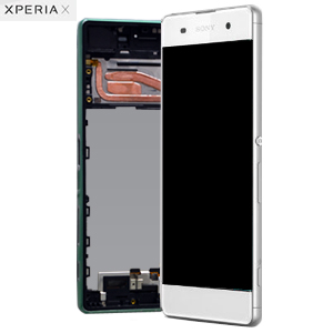 Дисплей в сборе с передней панелью и сенсором для Sony Xperia X Dual F5122 White оригинал