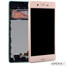 Дисплей в сборе с передней панелью и сенсором для Sony Xperia X Dual F5122 Rose Gold оригинал