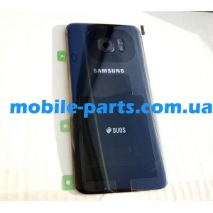 Оригинальная задняя стеклянная крышка с проклейкой и влагозащищенной мембранной для Samsung Galaxy S7 Edge SM-G935FD Black