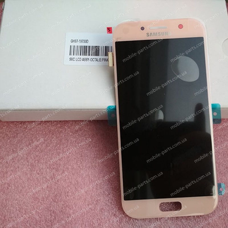 Дисплей Super AMOLED в сборе с сенсорным стеклом (тачскрином) для Samsung Galaxy A5 2017 A520 Pink оригинал