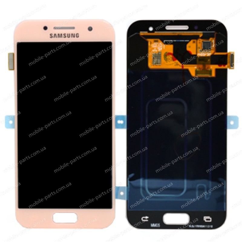 Дисплей Super AMOLED в сборе с сенсорным стеклом (тачскрином) для Samsung Galaxy A3 2017 A320 Pink оригинал
