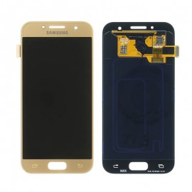 Дисплей Super AMOLED в сборе с сенсорным стеклом (тачскрином) для Samsung Galaxy A3 2017 A320 Gold оригинал