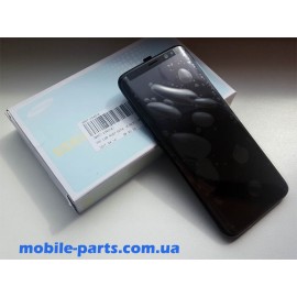 Дисплей в сборе с передней панелью, сенсором и боковыми клавишами для Samsung G950 Galaxy S8 Black оригинал