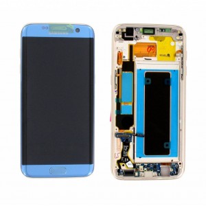 Дисплей в сборе с передней панелью, сенсором и боковыми клавишами для Samsung G935 Galaxy S7 Edge Blue