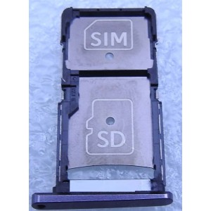 Лоток SIM карты и карты памяти SD для Motorola Moto X Force XT1580 Dark Gray оригинал