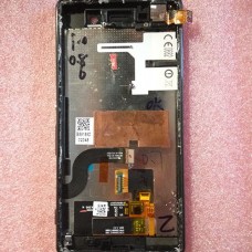 Дисплей в сборе с передней панелью, сенсором и боковыми кнопками для Sony Xperia M5 E5653,  Xperia M5 Dual E5633 Black оригинал.