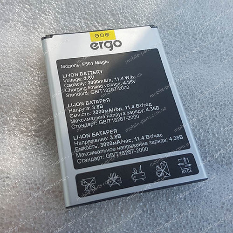 Оригинальный аккумулятор 3000 мАч для Ergo F501 Magic Dual Sim