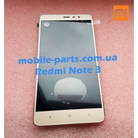 Оригинальный дисплей в сборе с сенсором и рамкой для Xiaomi Redmi Note 3 Gold 148 мм