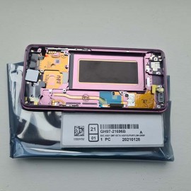 Оригинальный дисплей Super Amoled 5.8" в сборе c сенсором, металлической рамкой и боковыми клавишами для Samsung Galaxy S9 SM-G960 Lilac Purple (фиолетовый)