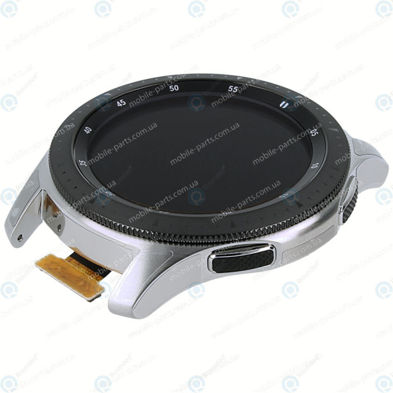 Дисплей Super AMOLED в сборе с серединой корпуса и боковыми клавишами для Samsung SM-R800 Galaxy Watch 46mm Silver оригинал