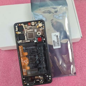 Оригинальный дисплей 6,1" OLED в сборе с металлической рамкой, сенсором и аккумулятором для Huawei P30 (ELE-L29) Black оригинал