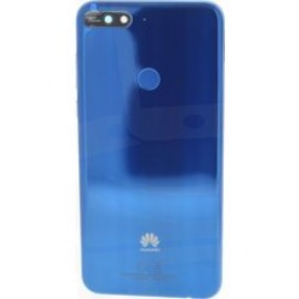 Задняя крышка в сборе со стеклом камеры и сканером отпечатков пальца для Huawei Y7 Prime 2018 (LDN-L21) Blue оригинал
