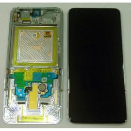 Оригинальный дисплей 6,7" Super AMOLED в сборе с металлической рамкой, сенсором и боковыми кнопками для Samsung SM-A805 Galaxy A80 Silver оригинал	