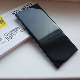 Дисплей Dynamic AMOLED 6,3" в сборе с сенсором и металлической рамкой для Samsung SM-N970 Galaxy Note 10 Silver Service pack